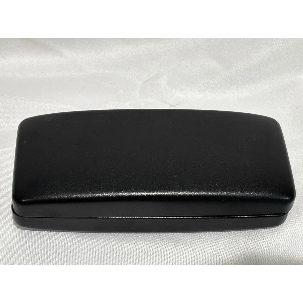 Ralph Ralph Lauren Black Hardshell Eyeglasses Case Red Logo Interior quiet lux